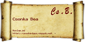 Csonka Bea névjegykártya