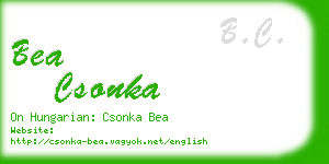 bea csonka business card